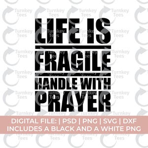 prière svg png, la vie est fragile poignée avec prière svg, svg chrétien drôle png, église svg, svg de Jésus, prière png, écriture svg, svg de la foi