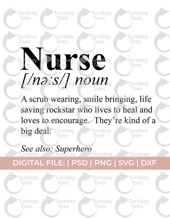 Nurse Definition Svgfunny Nurse Svgcna Svgnursing Etsy