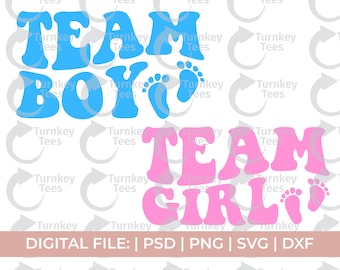 Team Boy SVG, Team Girl SVG, Team Boy png, Team Girl png, Gender Reveal svg, Baby Announcement svg, Team Boy Girl svg, baby shower svg