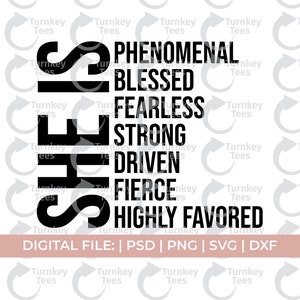 ela é fenomenal svg | ela é svg | eu sou irmã svg | afirmação svg | manifesto svg | amor próprio svg | mulher negra svg | mulher forte svg || empoderar mulheres svg