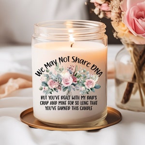 Step Mom Gift For Step Mom Candle, Bonus Mom Step Mothers Day Gift From Daughter Son Kids, Funny Stepmom Birthday Christmas Gag Gift for Mom