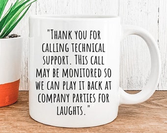 Lustiger Technischer Support Becher Tech Support Becher Tech Support Geschenk IT Becher IT Geschenk Techniker Geschenk Techniker Becher Helpdesk Becher Sysadmi Becher