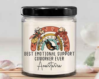 Emotional Support Coworker Candle, Work Bestie Gift, Coworker Appreciation Gift, Colleague Thank You Gift, Gift for Work Friend