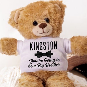Personalized Big Brother Bear, Big Brother Announcement, Pregnancy Announcement Gift for Son