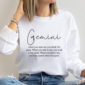 Gemini Gifts, Gemini Sweatshirt, Zodiac Sweatshirt, Constellation Sweater, Zodiac Birthday, Zodiac Astrology Women&#39;s Sweater