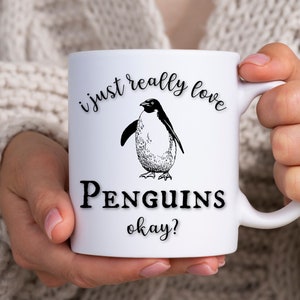 Penguin Mug, Penguin Gift, Penguin Lover Gift, Penguin Coffee Mug, Penguin Lover Mug, Penguin Decor, Custom Penguin Mug, Penguin Fan