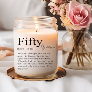 Personalized 50th Birthday Candle, Funny 50th Gifts, Fifty Gifts, 50th Birthday Gift For Woman, 50th Birthday Gifts, Fifty Birthday Gifts