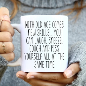 Old People Gifts, Senior People Gift, Gift for Grandparents, Over the Hill Gifts, Funny Senior Mug, Funny Retirement Gifts For Grandparents
