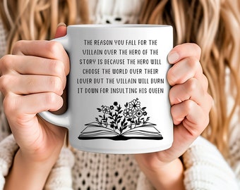 Tazza regalo per amanti dei cattivi di Dark Romance Reader, regalo per amanti dei libri per donne, regalo per lettori di Smut Romance, regalo per merchandising di Morally Grey Book Club Bookish
