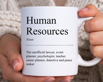 Human Resources Gifts, Human Resources Definition Mug, HR Retirement Gifts, HR Office Decor, Coworker Gift,  HR Officer Farewell Gift
