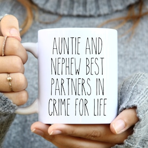 Gift for Nephew From Aunt, Personalized Gift For Nephew, Older Nephew, Aunt and Nephew, Nephew Gift From Aunt, Nephew Mug, Partners in Crime