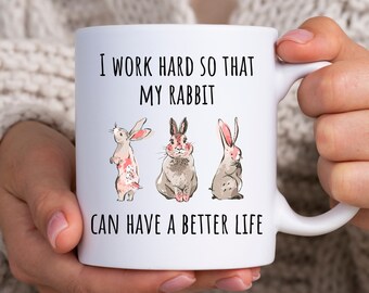 Rabbit Gift, Rabbit Mug, Rabbit Lover Gift, Pet Rabbit Owner Gifts, Mum, Gifts for Rabbit Lovers, Women, Her, Crazy Rabbit Lady