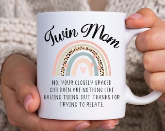 Twin Mom Gifts, Mother of Twins Baby Shower, Mom of Twins Pregnancy Announcement, Pregnant with Twins, Expecting twins, Because Twins