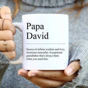 Personalized Papa Definition Mug, Personalized Grandpa Christmas and Birthday Gifts, Papa Gift, Papa Mug, Father's Day Gift, Papa to be gift