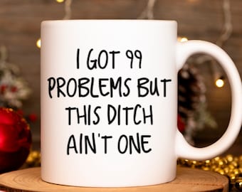 Cadeau pour ouvrier du bâtiment, cadeau d’ouvrier, cadeau de contremaître de construction, cadeau d’entrepreneur, j’ai eu 99 problèmes mais ce fossé n’est pas une tasse