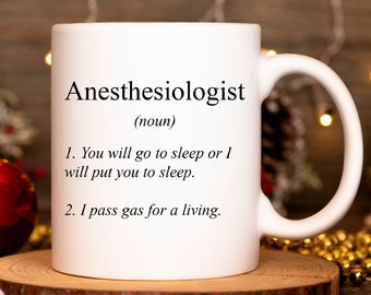 Anestesiólogo Definición Taza de café Regalo - Taza divertida de anestesiólogo - Regalo divertido de anestesiólogo - Regalo de anestesiólogo para hombres