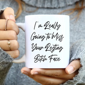 Personalisiertes Coworker Geschenk, lustiges Coworker Becher, Coworker Abschied, Auf Wiedersehen Geschenk, Weggehen Geschenk, Resign Geschenk, ruhendes Bitch Face