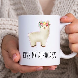 Kiss My Alpaca Coffee Mug | Llama Coffee Mug | Alpaca Face | Alpaca Back | Funny Animal | Christmas Gift | Gift for her | Gift for Him