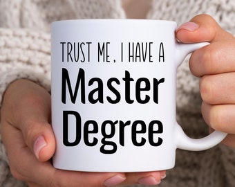 Mba Gift, Masters Degree Mug, Mba Mug, Mba Coffee Cup, Graduation gift, College graduation