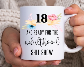 Officially Adulting Mug Funny 18th Birthday Mug for Daughter 18th birthday present Quarantine Birthday Funny Birthday Mug Personalized Gift