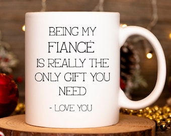 Taza de prometida, regalos de prometida, ideas de regalo de prometida, regalo para él, regalo de compromiso, mejor regalo de prometida, regalo de Navidad de prometida, regalo de cumpleaños de prometida