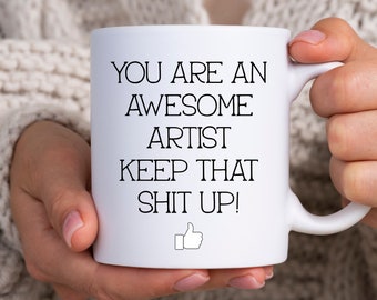 Regalos de artista, taza de artista, regalo de pintor, regalos divertidos de artista, taza de pintura, taza de café de artista divertido, taza de pintor, regalo para artista