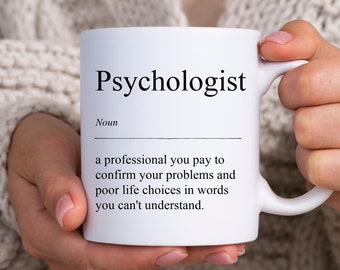 Tazza personalizzata per psicologo, regali per psicologi, regalo per studenti di psicologia, divertente regalo di laurea in psicologia, regalo psicologico