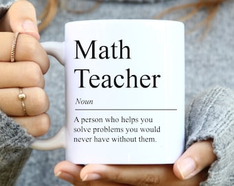 Math Teacher Gifts, Funny Math Gift, Math Mug, Math Humor Gift, Math Lover, Math Geek Gifts, Math Teacher Definition Mug, New Math Teacher
