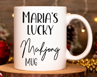 Personalized Mahjong Gifts for Mahjong Lovers, Mahjong Mug, Gift for Mahjong Players, Mahjong Supplies, Funny Mahjong Gifts