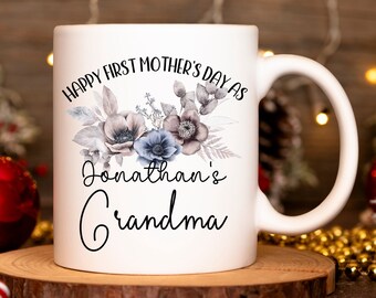 Eerste keer oma cadeau, nieuwe oma cadeau, zwangerschap onthullen cadeau voor nieuwe grootmoeder, cadeau voor nieuwe grootmoeder, oma mok, toekomstige oma