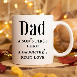Super Dad Coffee Mug, Father&#39;s Day Mug, Dad Coffee Mug, Super hero Dad, Father&#39;s Day Gift for dad, Daddy gift, Daughter&#39;s first love