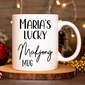 Personalisierte Mahjong Geschenke für Mahjong Liebhaber, Mahjong Becher, Geschenk für Mahjong Spieler, Mahjong Zubehör, lustige Mahjong Geschenke