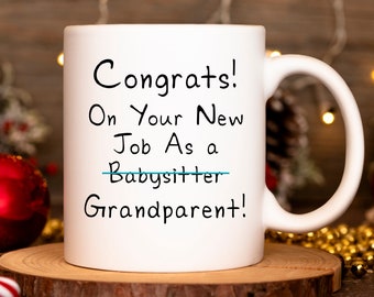 Grandparent Pregnancy Announcement, Grandma Mug, Grandpa Mug, Grandparent Coffee Mugs, Pregnancy Reveal Mug, Baby Announcement