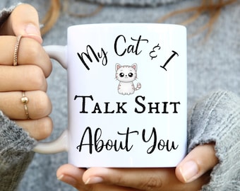 Cat Mug, Personalized Cat Lovers Mug, Cat Coffee Mug, Custom Gift, Pet Owner Gift, Gift for Cat Lovers, Housewarming Gift, Cat Owner Gift