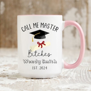 Cadeau personnalisé de maîtrise, Cadeau de remise des diplômes pour elle pour lui, Call Me Master Bitches, Cadeau de remise des diplômes Master MBA, Cadeau de maîtrise