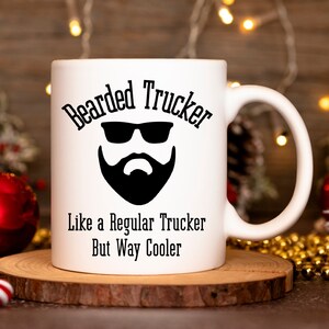 Cadeaux de tasse de camionneur barbu pour les camionneurs cadeaux de chauffeur de camion camionneur papa camionnage cadeau dépanneuse chauffeur camionneur mari