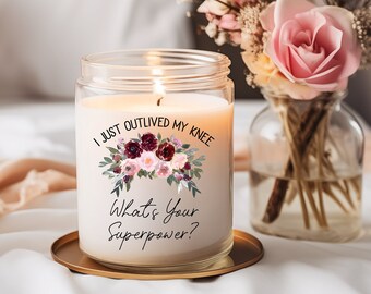 Knievervangende operatie Herstelcadeau, ik heb net mijn knie overleefd, nieuwe kniekaars