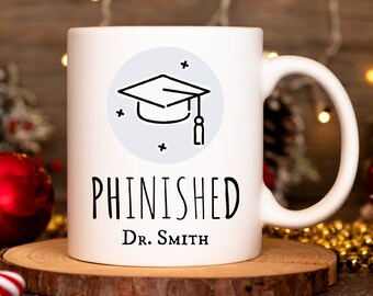 Doctor Coffee Mug, Personalized Doctor Gift, Custom PhD Graduation Gift, PhD Graduate Gift, Gift for Doctor, Doctor Mug, Gift for Him