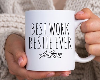 Beste Arbeit Bestie aller Zeiten Kaffeebecher Arbeit Bester Freund Geschenk Becher Arbeit Freund Geschenk Idee Lustige Mitarbeiter Becher Niedliche Mitarbeiter Geschenk Arbeit Frau Geschenke