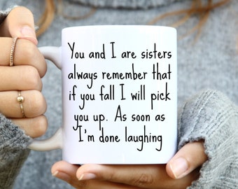 Benutzerdefinierte lustige Schwester Becher, personalisierte Schwester Geschenk, Schwester Geschenk Ideen, beste Schwester aller Zeiten Geschenk, Schwester Gag Geschenk, Geschenk von Bruder, Schwester Becher