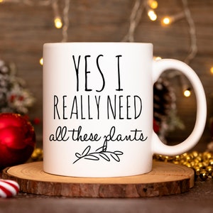 Plant Mug, Houseplant Lover Cup, Plant Lady Mug, Gardener Gift, Green Thumb Gift, Plant Nursery Owner Gift, Garden Lover, Plant Collector