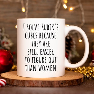 Rubiks Cube Mug - Funny Rubik&#39;s Cube Gifts &quot;I Solve Rubik&#39;s Cubes whats Your Super Power?&quot;