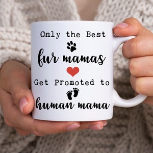 Sólo las mejores mamás de piel son ascendidas a mamá humana: regalo de mamá por primera vez, anuncio de embarazo, regalo de baby shower, anuncio de nuevo bebé