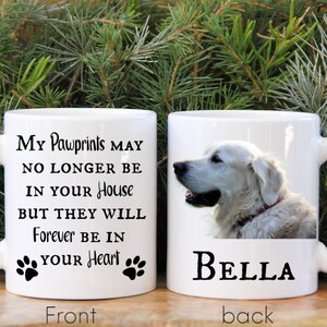 PERSONALIZED PET Memorial Mug, When Tomorrow Starts Without Me Quote, Pet Loss Gift, Pet Sympathy Gift, Keepsake, Custom Cat Dog Memorial
