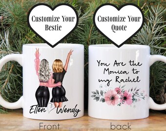 Custom Best Friend Gift, Personalized Best Friend Mug, Long Distance Relationship Gift, Moving Away Gift, Long Distance Coffee Mug