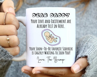 New Dad To Be Geschenk zum Vatertag Schwangerschaft Geschenk für Daddy To Be Becher Geschenk vom ungeborenen Baby Erstes Vatertagsgeschenk für die Erwartung der Väter