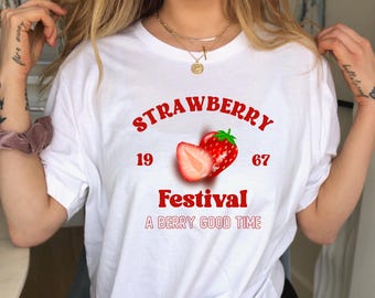 Strawberry Shirt Kawaii Clothes Strawberry Shirt for Mom Strawberry Jam Shirt Cottage Core Clothes Naturecore Soft Life Era Granola Girl