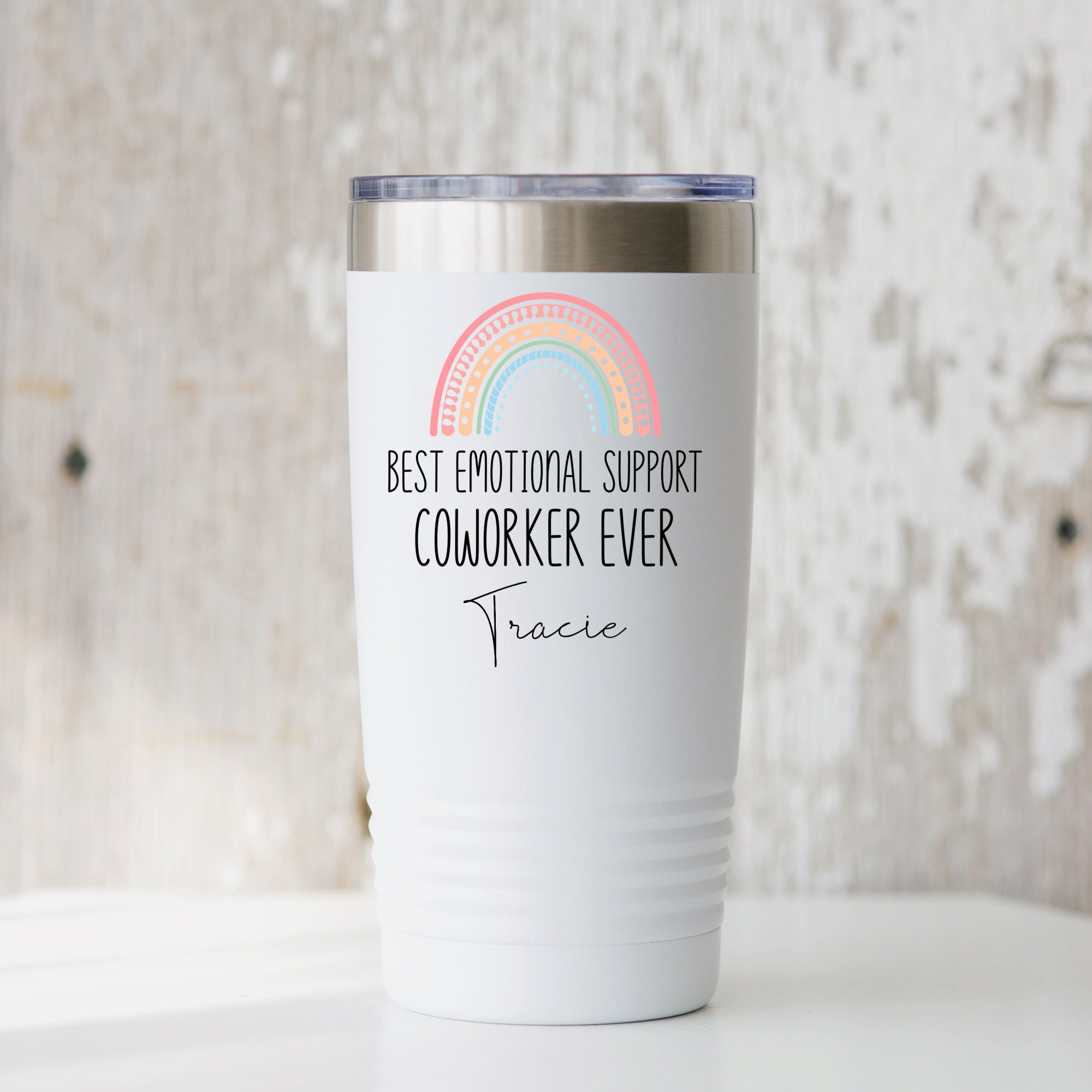 Glass tumbler - Thank you for being my emotional support coworker