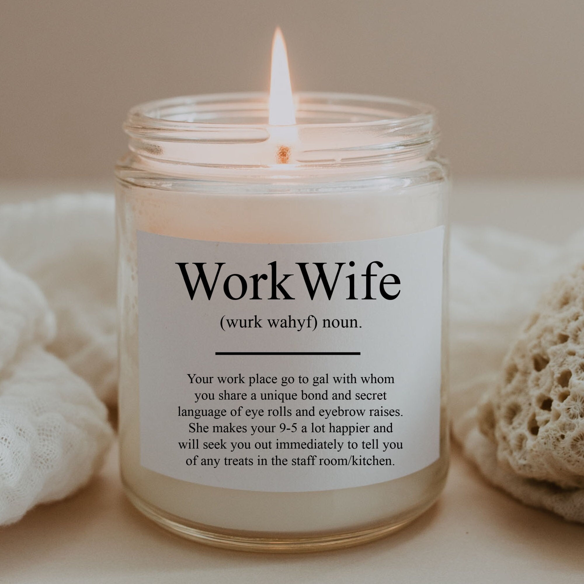 Coworker Gifts Work Wife Candle Funny Soy Candle Friendship Etsy UK