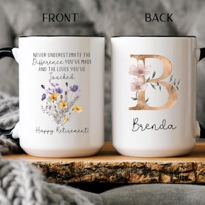 Cadeau de retraite personnalisé pour femme, ne sous-estimez jamais la différence que vous avez faite, cadeau de retraite personnalisé, cadeau d'appréciation d'un employé